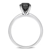 Thumbnail Image 2 of Black Diamond Solitaire Engagement Ring 1-1/2 ct tw Round-cut 14K White Gold