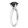 Thumbnail Image 2 of Black Diamond Solitaire Engagement Ring 2 ct tw Round-cut 14K White Gold