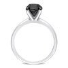 Thumbnail Image 3 of Black Diamond Solitaire Engagement Ring 2 ct tw Round-cut 14K White Gold