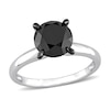 Thumbnail Image 0 of Black Diamond Solitaire Engagement Ring 3 ct tw Round-cut 14K White Gold
