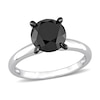 Thumbnail Image 1 of Black Diamond Solitaire Engagement Ring 3 ct tw Round-cut 14K White Gold