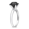Thumbnail Image 1 of Black Diamond Solitaire Engagement Ring 3 ct tw Round-cut 14K White Gold