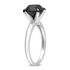 Thumbnail Image 2 of Black Diamond Solitaire Engagement Ring 3 ct tw Round-cut 14K White Gold