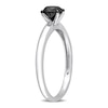 Thumbnail Image 2 of Black Diamond Solitaire Engagement Ring 3/4 ct tw Round-cut 14K White Gold
