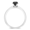 Thumbnail Image 3 of Black Diamond Solitaire Engagement Ring 3/4 ct tw Round-cut 14K White Gold