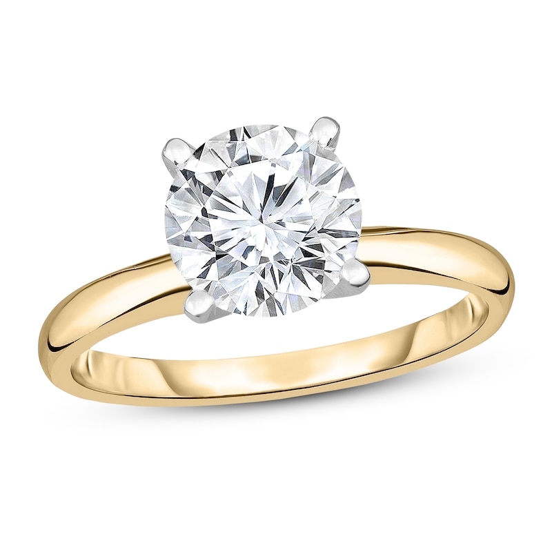 Diamond Solitaire Ring 1 ct tw Round 14K Yellow Gold (I1/I)