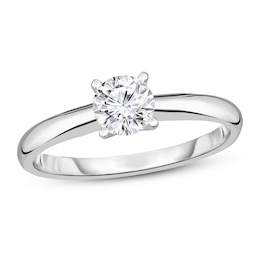 Diamond Solitaire Ring 1/5 ct tw Round 14K White Gold (I1/I)