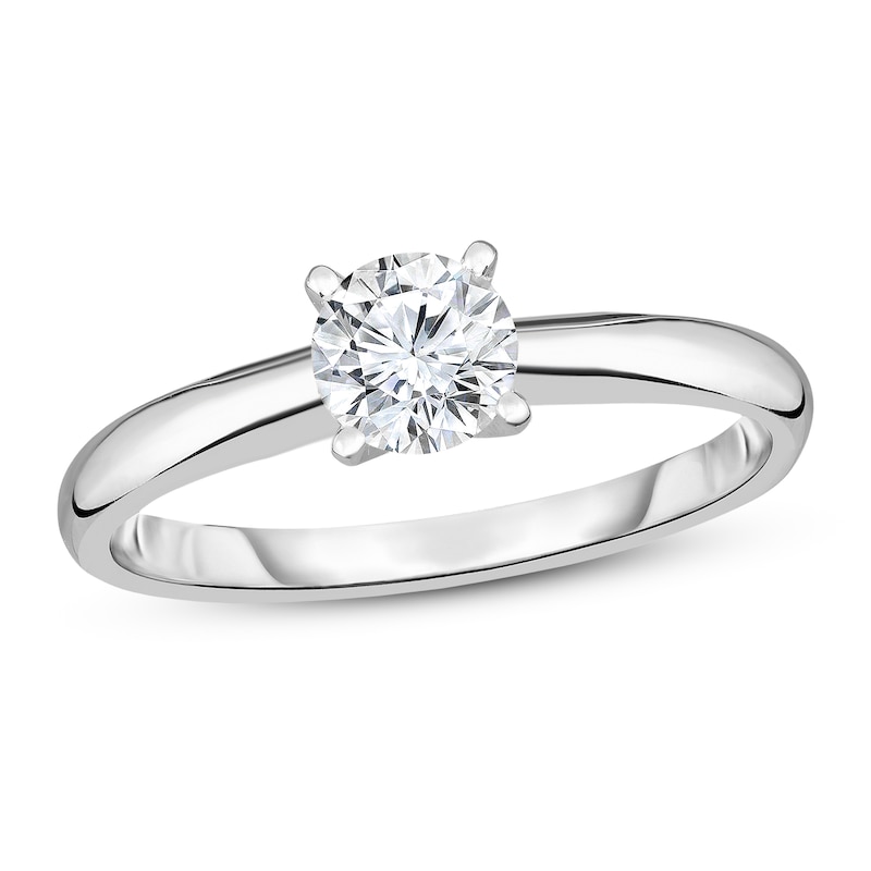 Main Image 1 of Diamond Solitaire Ring 1/5 ct tw Round 14K White Gold (I1/I)
