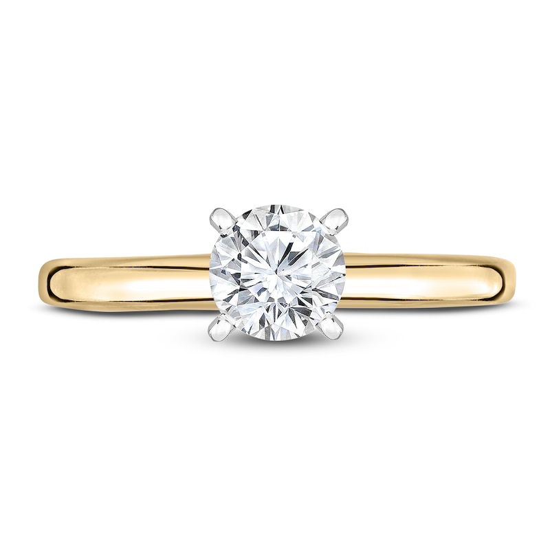 Main Image 4 of Diamond Solitaire Ring 1/5 ct tw Round 14K Yellow Gold (I1/I)