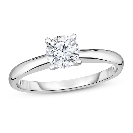 Diamond Solitaire Ring 1/4 ct tw Round 14K White Gold (I1/I)