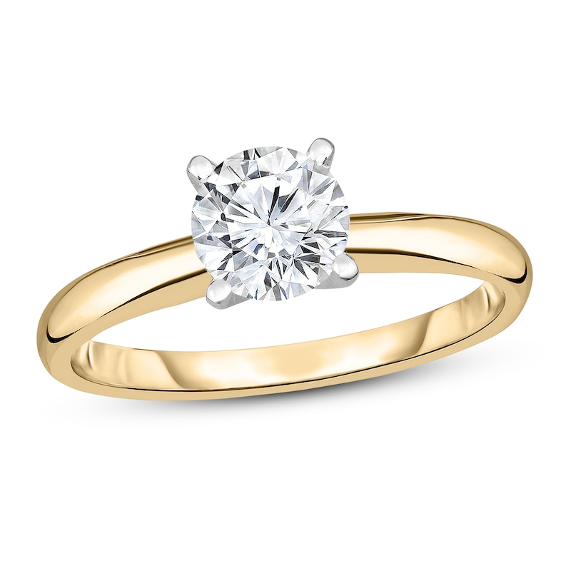 Main Image 1 of Diamond Solitaire Ring 1/3 ct tw Round 14K Yellow Gold (I1/I)