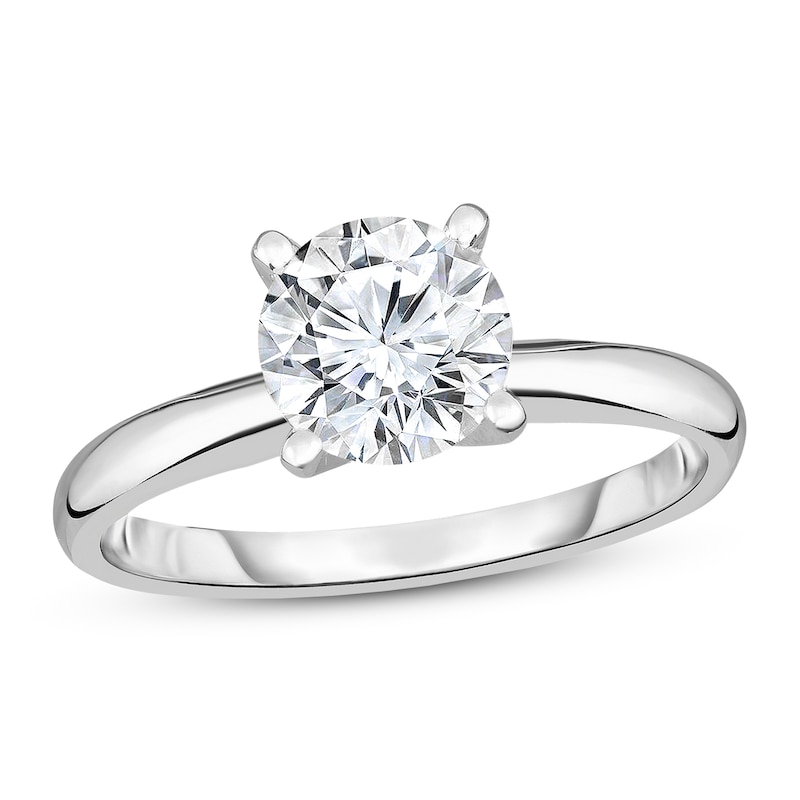Main Image 1 of Diamond Solitaire Ring 1/2 ct tw Round 14K White Gold (I1/I)