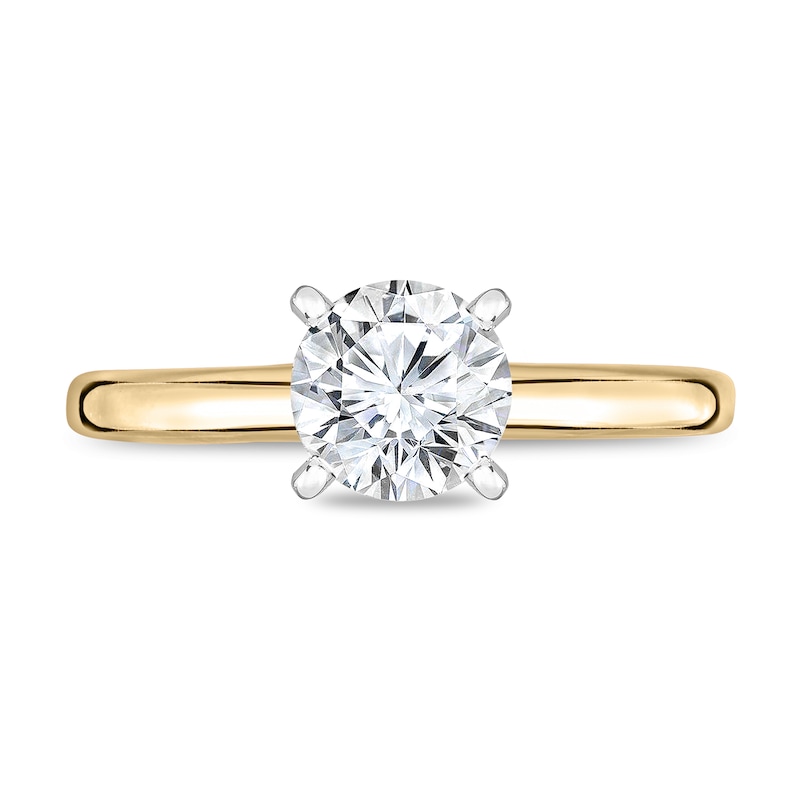 Main Image 2 of Diamond Solitaire Ring 1/2 ct tw Round 14K Yellow Gold (I1/I)