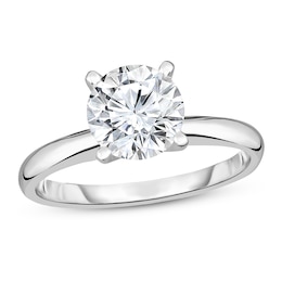 Diamond Solitaire Ring 5/8 ct tw Round 14K White Gold (I1/I)