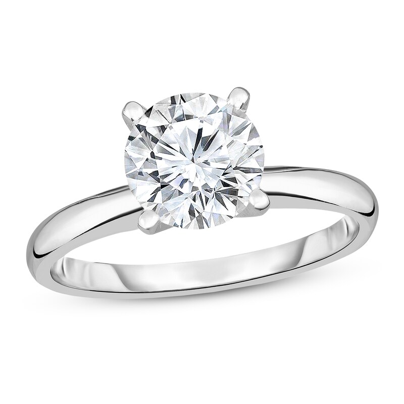 Main Image 1 of Diamond Solitaire Ring 5/8 ct tw Round 14K White Gold (I1/I)