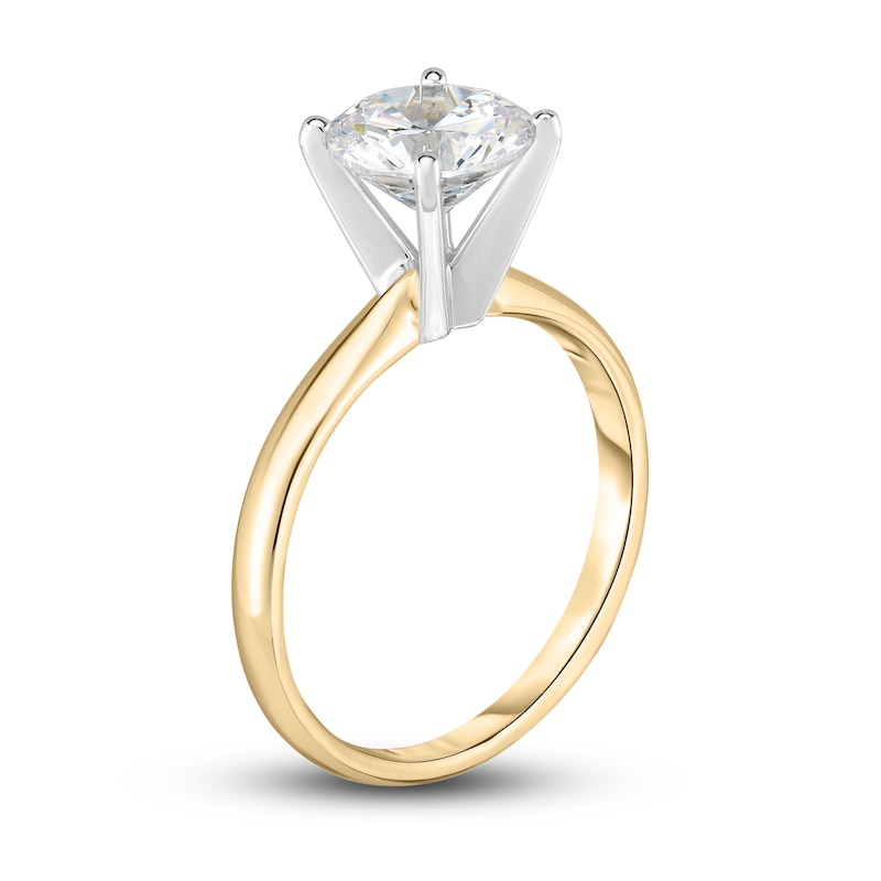 Main Image 3 of Diamond Solitaire Ring 5/8 ct tw Round 14K Yellow Gold (I1/I)