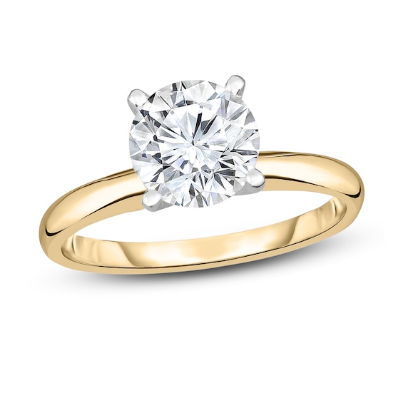 Diamond Solitaire Ring 3/4 ct tw Round 14K Yellow Gold (I1/I)