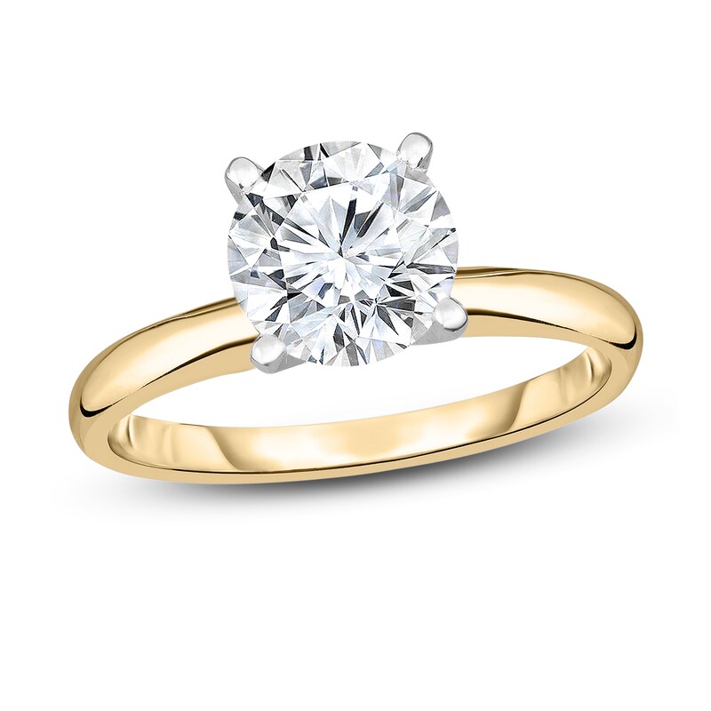 Main Image 1 of Diamond Solitaire Ring 7/8 ct tw Round 14K Yellow Gold (I1/I)