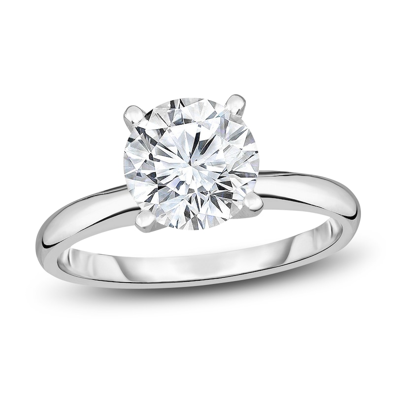 Main Image 1 of Diamond Solitaire Ring 1-1/3 ct tw Round 14K White Gold (I2/I)
