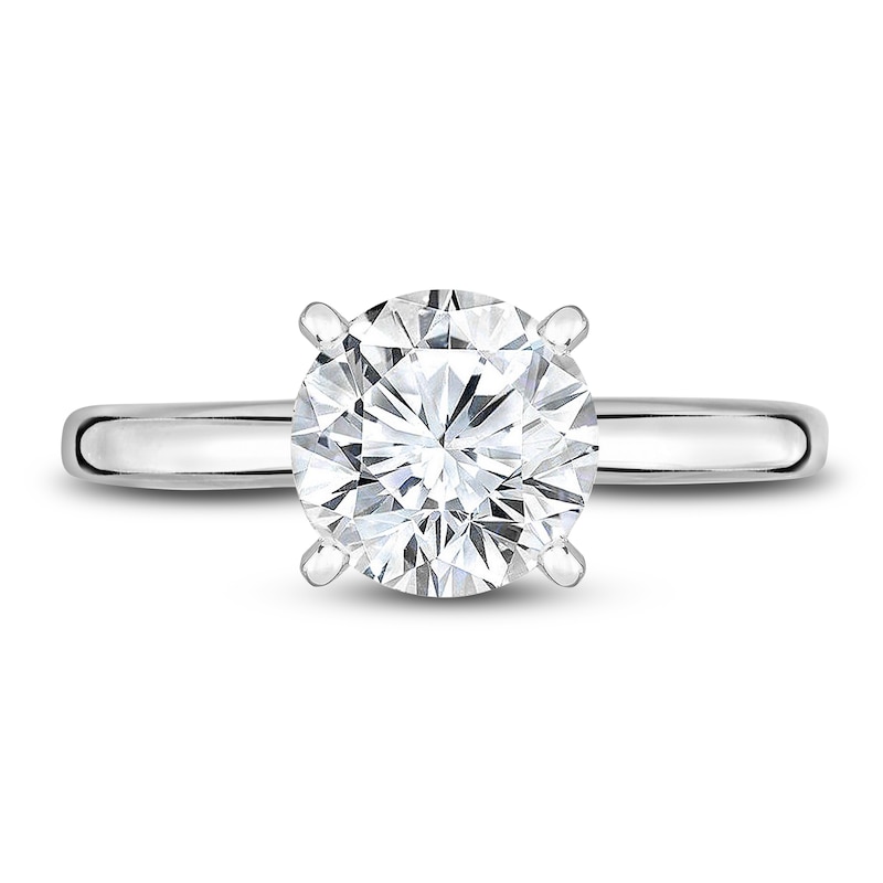 Main Image 2 of Diamond Solitaire Ring 1-1/3 ct tw Round 14K White Gold (I2/I)