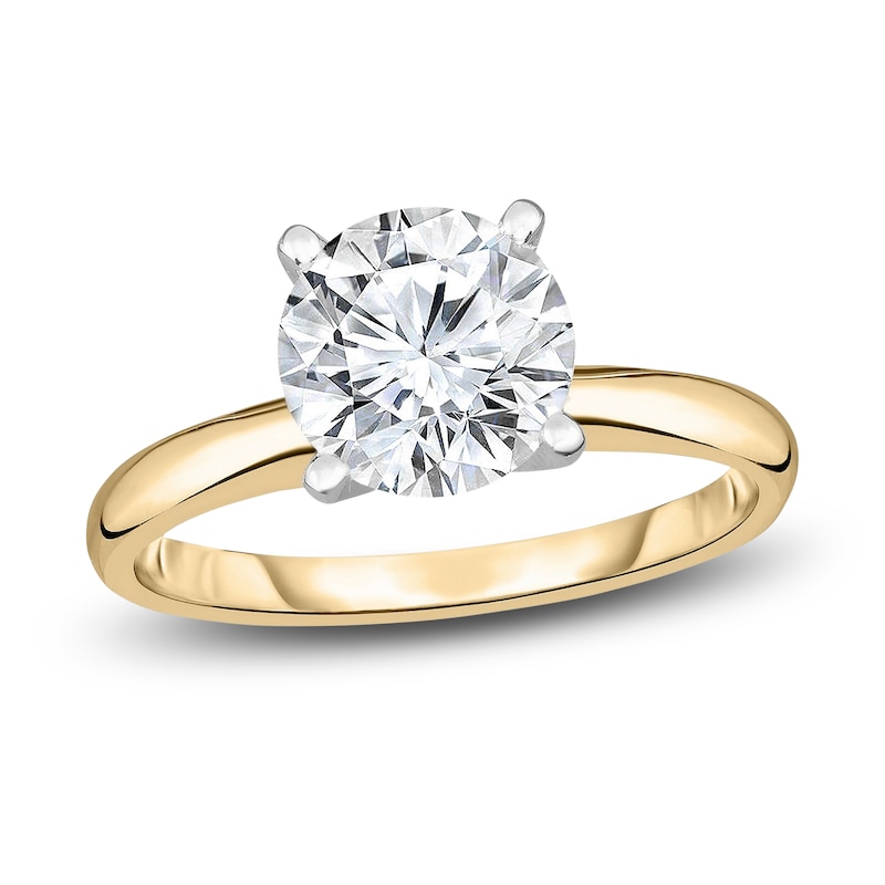 Main Image 1 of Diamond Solitaire Ring 1-1/3 ct tw Round 14K Yellow Gold (I2/I)