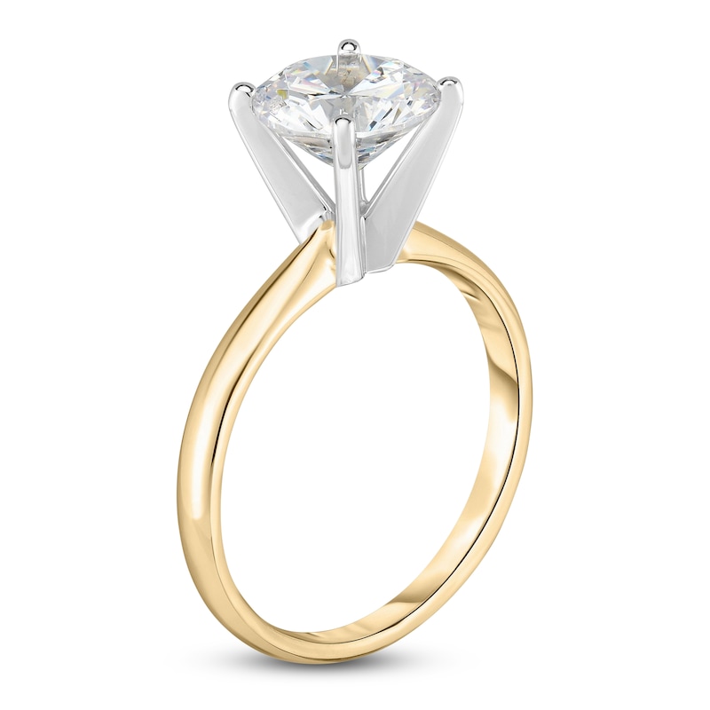 Main Image 3 of Diamond Solitaire Ring 1-1/3 ct tw Round 14K Yellow Gold (I2/I)