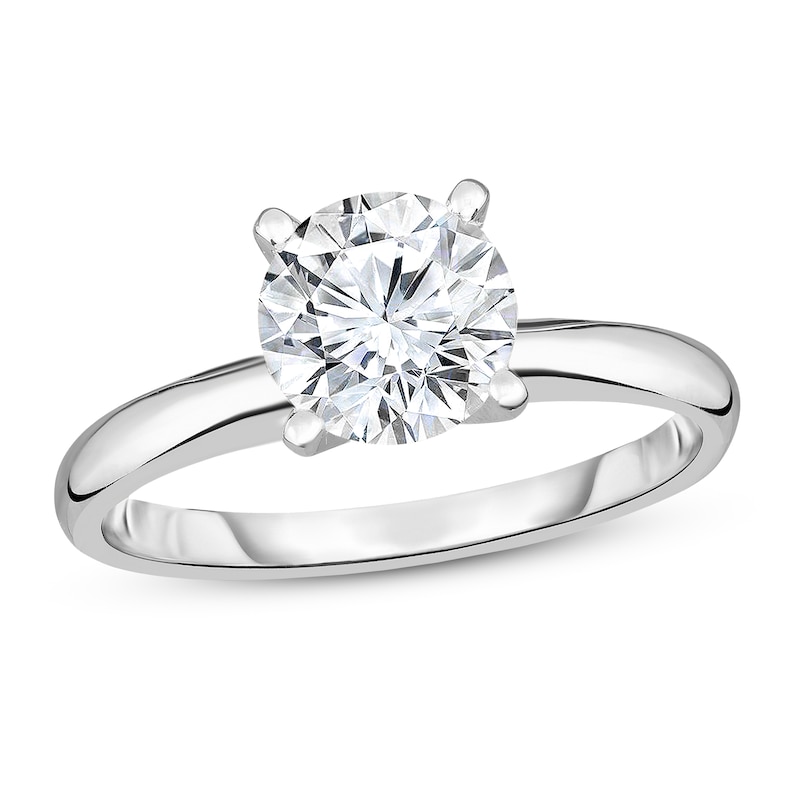 Main Image 1 of Diamond Solitaire Ring 3/4 ct tw Round 14K White Gold (I1/I)