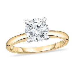 Diamond Solitaire Ring 3/4 ct tw Round 14K Yellow Gold (I1/I)