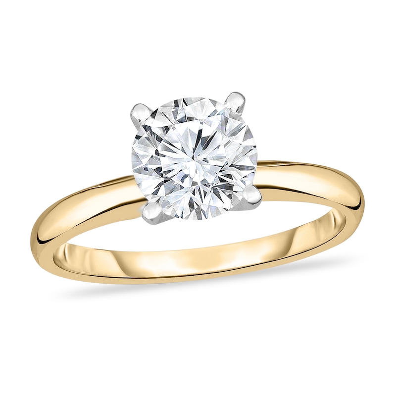Main Image 1 of Diamond Solitaire Ring 3/4 ct tw Round 14K Yellow Gold (I1/I)