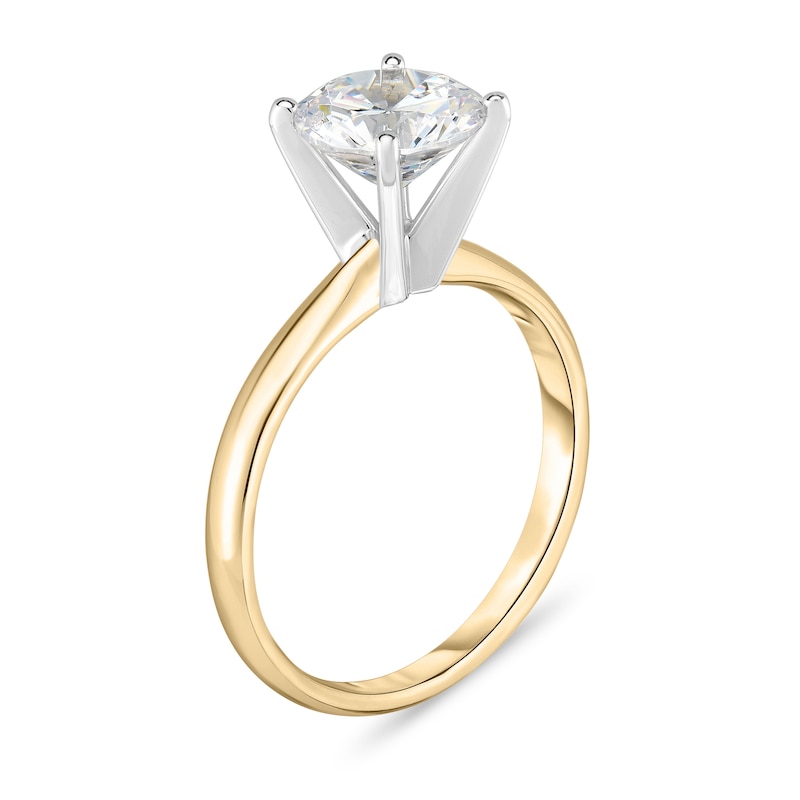 Main Image 3 of Diamond Solitaire Ring 3/4 ct tw Round 14K Yellow Gold (I1/I)