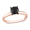 Thumbnail Image 0 of Black Diamond Solitaire Engagement Ring 1-1/2 ct tw Round-cut 14K Rose Gold