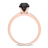 Thumbnail Image 2 of Black Diamond Solitaire Engagement Ring 1-1/2 ct tw Round-cut 14K Rose Gold