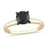 Thumbnail Image 1 of Black Diamond Solitaire Engagement Ring 1-1/2 ct tw Round-cut 14K Yellow Gold