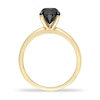 Thumbnail Image 3 of Black Diamond Solitaire Engagement Ring 1-1/2 ct tw Round-cut 14K Yellow Gold