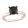 Thumbnail Image 1 of Black Diamond Solitaire Engagement Ring 2 ct tw Round-cut 14K Rose Gold