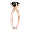Thumbnail Image 1 of Black Diamond Solitaire Engagement Ring 2 ct tw Round-cut 14K Rose Gold