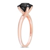 Thumbnail Image 2 of Black Diamond Solitaire Engagement Ring 2 ct tw Round-cut 14K Rose Gold