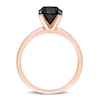 Thumbnail Image 2 of Black Diamond Solitaire Engagement Ring 2 ct tw Round-cut 14K Rose Gold