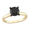 Thumbnail Image 0 of Black Diamond Solitaire Engagement Ring 2 ct tw Round-cut 14K Yellow Gold