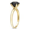 Thumbnail Image 2 of Black Diamond Solitaire Engagement Ring 2 ct tw Round-cut 14K Yellow Gold