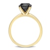 Thumbnail Image 2 of Black Diamond Solitaire Engagement Ring 2 ct tw Round-cut 14K Yellow Gold