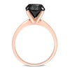 Thumbnail Image 3 of Black Diamond Solitaire Engagement Ring 3 ct tw Round-cut 14K Rose Gold