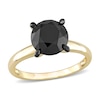 Thumbnail Image 0 of Black Diamond Solitaire Engagement Ring 3 ct tw Round-cut 14K Yellow Gold