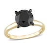 Thumbnail Image 1 of Black Diamond Solitaire Engagement Ring 3 ct tw Round-cut 14K Yellow Gold