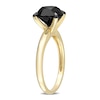 Thumbnail Image 1 of Black Diamond Solitaire Engagement Ring 3 ct tw Round-cut 14K Yellow Gold