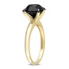 Thumbnail Image 2 of Black Diamond Solitaire Engagement Ring 3 ct tw Round-cut 14K Yellow Gold