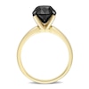 Thumbnail Image 2 of Black Diamond Solitaire Engagement Ring 3 ct tw Round-cut 14K Yellow Gold