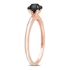 Thumbnail Image 2 of Black Diamond Solitaire Engagement Ring 3/4 ct tw Round-cut 14K Rose Gold