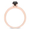 Thumbnail Image 3 of Black Diamond Solitaire Engagement Ring 3/4 ct tw Round-cut 14K Rose Gold