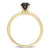 Thumbnail Image 3 of Black Diamond Solitaire Engagement Ring 3/4 ct tw Round-cut 14K Yellow Gold